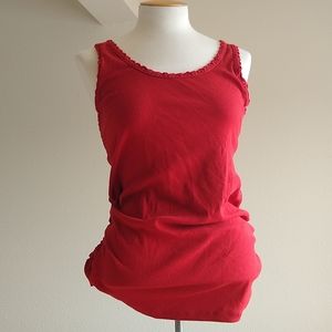 3/$15 Crochet trim maternity tank Old Navy women's L guc